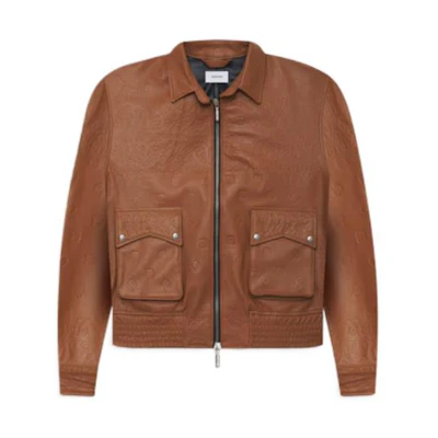 Rhude FW22 Solid Casual Collar Zip Jacket Brown Red - Rhude23010405