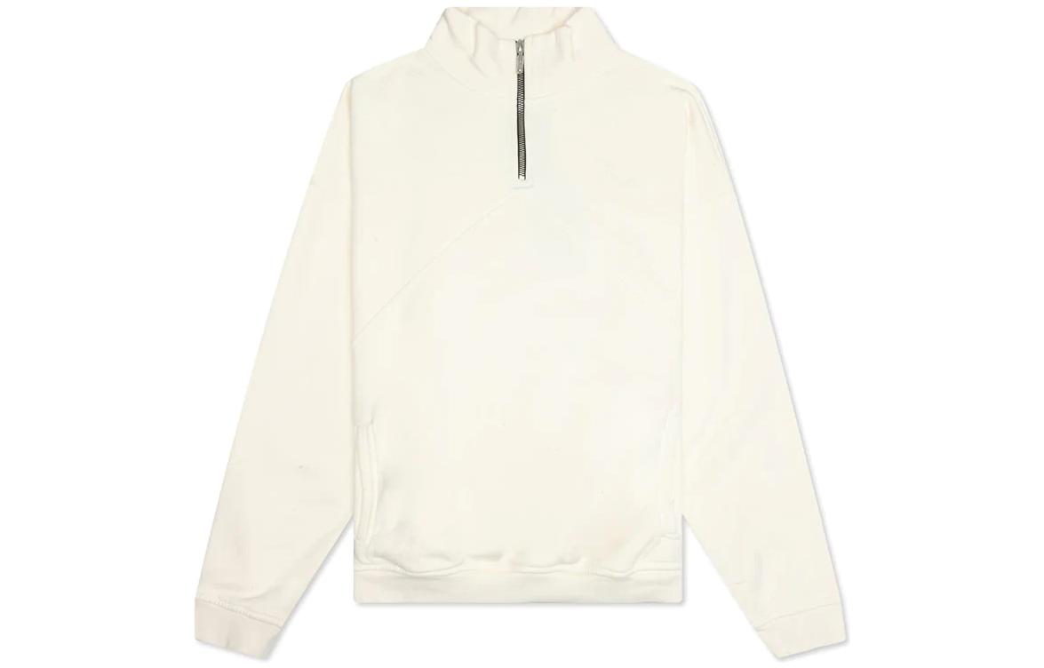 Rhude FW22 White Half-Zip High Neck Long Sleeve Sweatshirt RHFW22SW060126110611