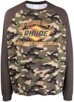 Rhude FW23 Crewneck Pullover Sweatshirt Green RHPF23TT-01012692-1694 Rhude FW23 Crewneck Pullover Sweatshirt Green RHPF23TT-01012692-1694