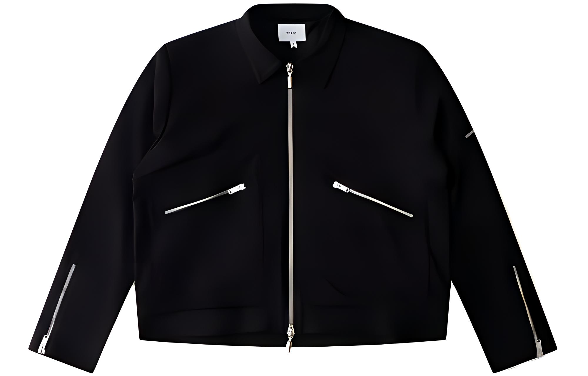 Rhude FW23 Sambac Suiting Jacket Black Loose Fit Long Sleeve Blazer RHPF23JA-14162372-0372