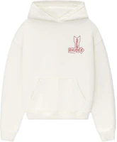 Rhude FW24 Early Autumn Oversized Hoodie Men Vintage White Pullover RHPF24HO16012-VTW Rhude FW24 Early Autumn Oversized Hoodie Men Vintage White Pullover RHPF24HO16012-VTW