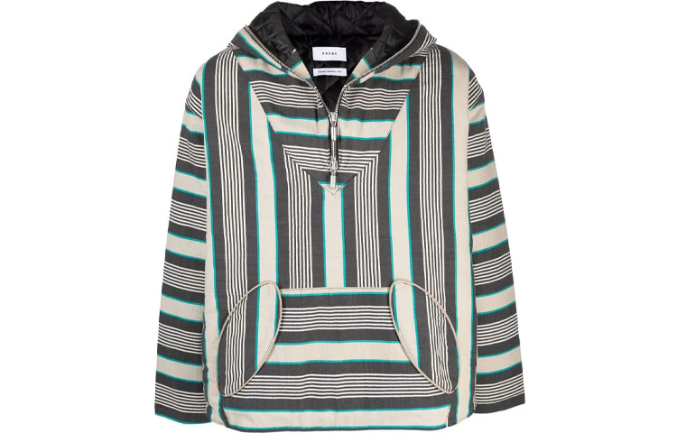 Rhude Geometric Print Half-Zip Hoodie Multicolor - Fashion RHPS21PU00000003