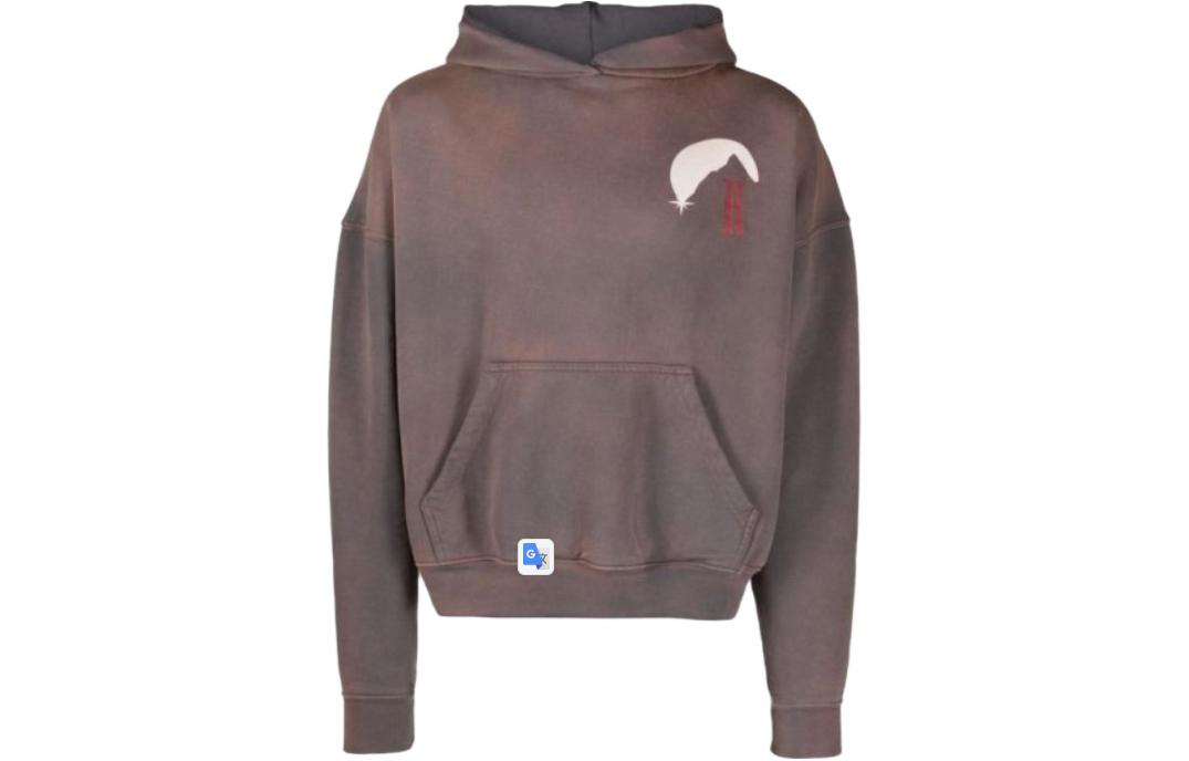 Rhude Gradient Pullover Hoodie Purple Red for Men RHPF23HO05012