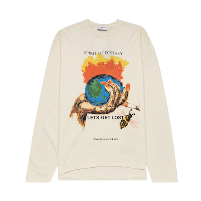 Rhude Let's Get Lost Crewneck Sweatshirt Beige RHFW20TT00000010