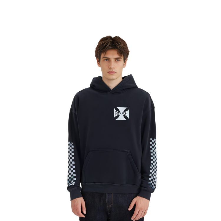 Details for RHUDE 字母格纹男士连帽卫衣 黑色 RHFW21HO01012372