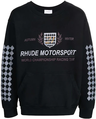 Rhude 字母Logo黑色圓領長袖運動衫 RHFW21TT12012372 Buy Rhude 字母Logo黑色圓領長袖運動衫 RHFW21TT12012372