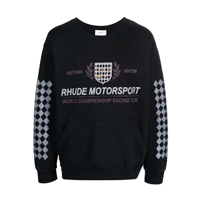 Rhude Letter Logo Crewneck Sweatshirt Black RHFW21TT12012372
