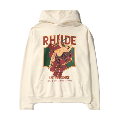 Rhude Letter Printed Hoodie Unisex Off-White Color 888797