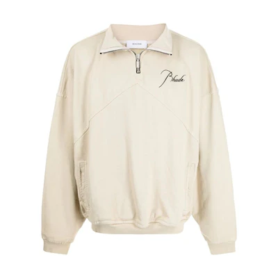 Rhude Logo Embroidered Pullover Jacket Khaki RHFW21TT150120340034