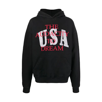 Rhude Logo Printed Hoodie Black RHPS21HO000000010015