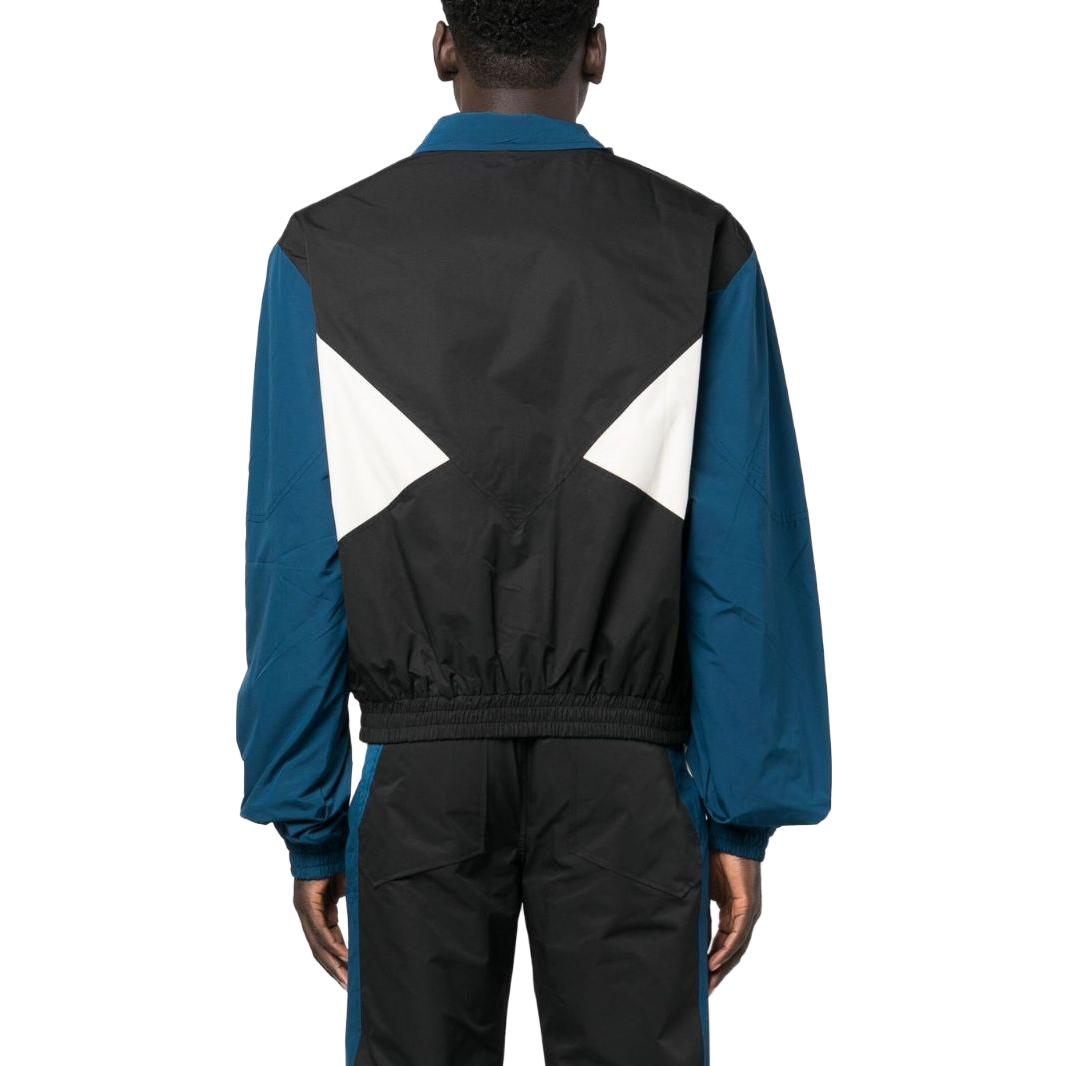 Shop Jaket Zip Kolar Berdiri Rhude Loose Fit Hitam RHFW22JA130410461046