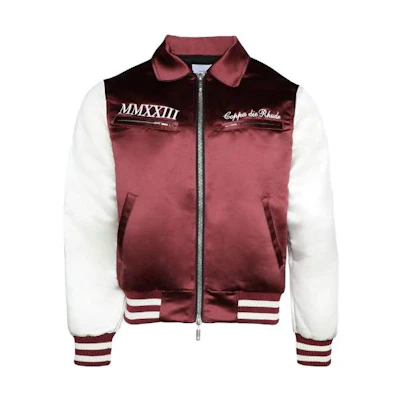 Rhude Men’s Colorblock Zip-Up Jacket with Letter Print - Red RHFW23JA69511872