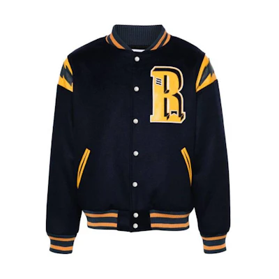 Rhude Multicolor V-Neck Graffiti Zipper Jacket Black RHPS24JA-01612133-2133
