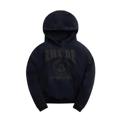 Rhude RH UDE Letter Graphic Hoodie Black Long Sleeve RHPF23HO03012372-BLK