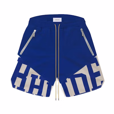 Rhude RHODE Big Logo Striped Colorblock Casual Shorts Multicolor RHUDE4159882