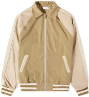 Rhude RHODE Beige Zip-Up Casual Jacket with Turn-Down Collar RHPS23JA068292690269 Rhude RHODE Beige Zip-Up Casual Jacket with Turn-Down Collar RHPS23JA068292690269