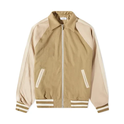 Rhude RHODE Beige Zip-Up Casual Jacket with Turn-Down Collar RHPS23JA068292690269