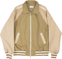 Rhude RHODE Beige Zip-Up Jacket with Striped Details RHPS23JA06829269 Rhude RHODE Beige Zip-Up Jacket with Striped Details RHPS23JA06829269