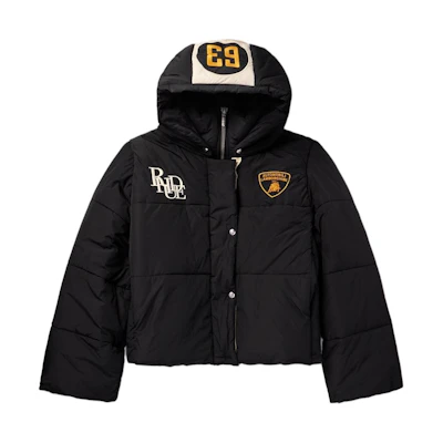 Rhude RHODE Black Letterman Zip Hoodie Jacket RHFW23JA64504372-0372
