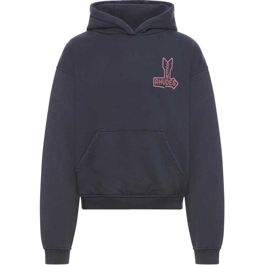 Rhude RHODE Black Printed Hoodie Long Sleeve RHPF24HO01012-2306