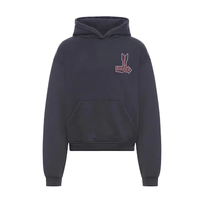 Rhude RHODE Black Printed Hoodie Long Sleeve RHPF24HO01012-2306