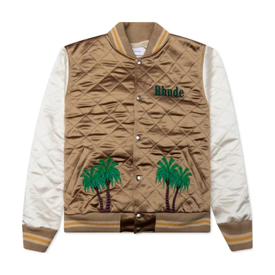 Rhude RHODE Brown Plant Embroidered Logo Snap-Button Jacket RHSS23JA-30011595-0595