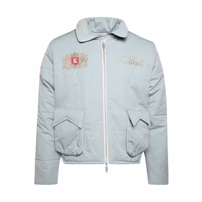 Rhude RHODE Embroidered Zip Slim-Fit Jacket Blue - RHPS23JA01827185