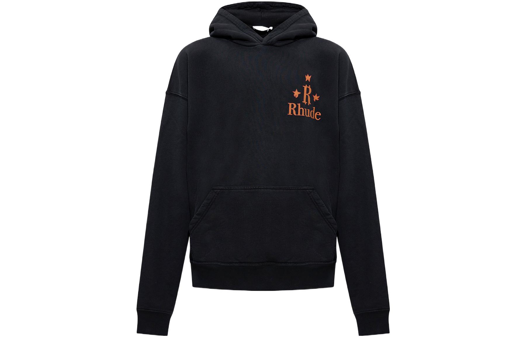 Rhude RHODE FW22 Black Logo Graphic Print Pullover Hoodie Men RHFW22HO040120372