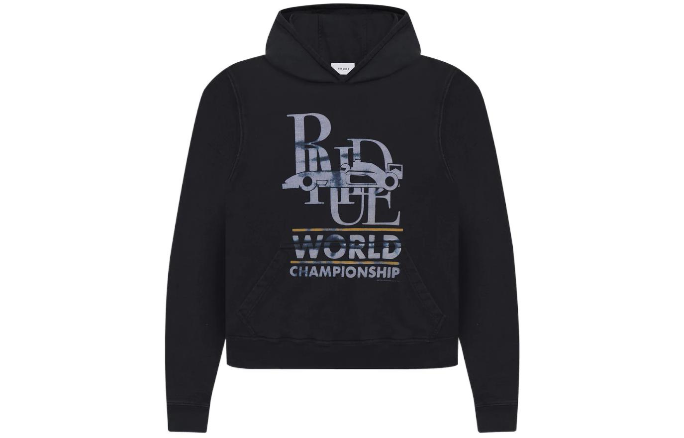Rhude RHODE Letter Logo Printed Pullover Hoodie Black Rhude4239871