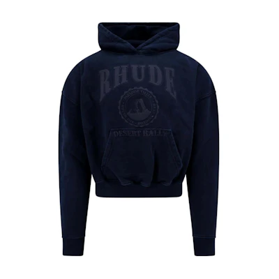 Rhude RHODE Letter Print Hoodie Black Long Sleeve Casual Sweatshirt PF23HO030123720372