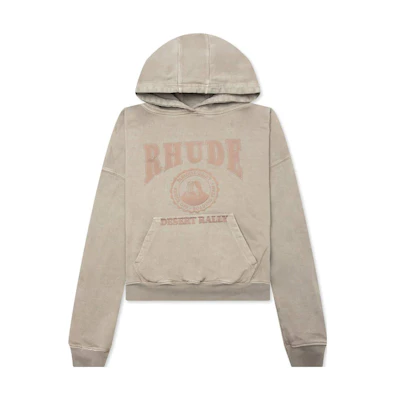 Rhude RHODE Letter Print Hoodie Long Sleeve Khaki RHPF23HO-03012372-1671