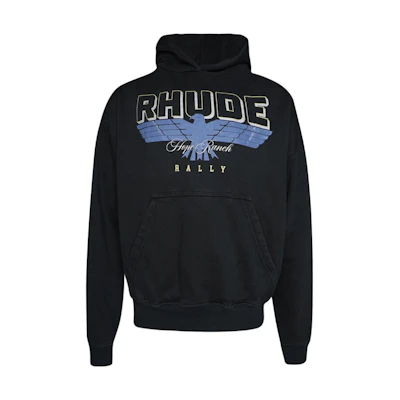 Rhude RHODE Letter Print Oversized Hoodie Black RHFW23HO02012610