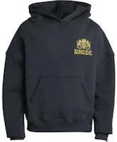 Rhude RHODE Logo Print Long Sleeve Hoodie Men Black RHPF24HO030122306 Rhude RHODE Logo Print Long Sleeve Hoodie Men Black RHPF24HO030122306