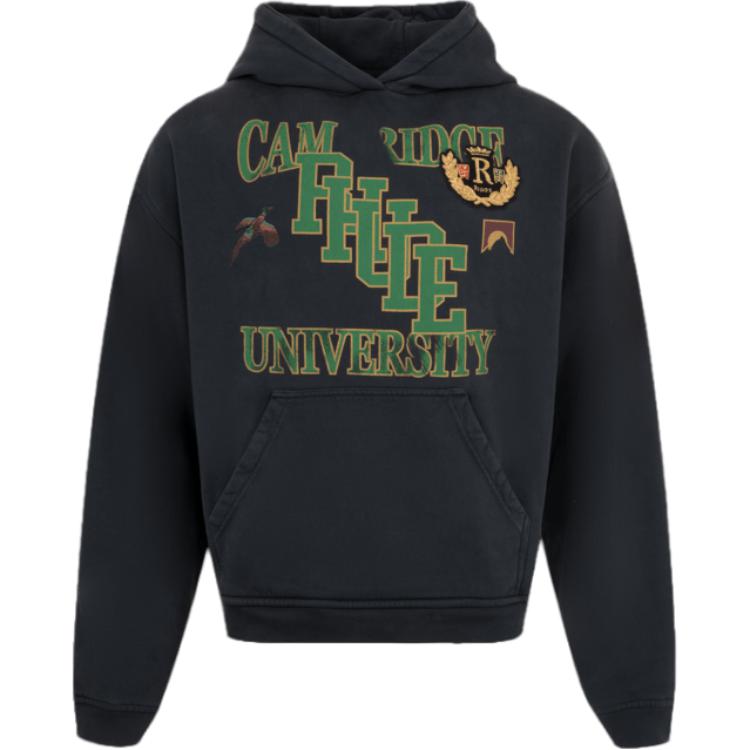 Rhude RHODE Logo Print Pullover Hoodie Black FW24H0030132306