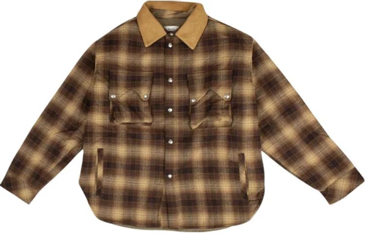 Rhude RHODE Oversized Plaid Velvet Button-Up Jacket Multicolor FW20JA00000031