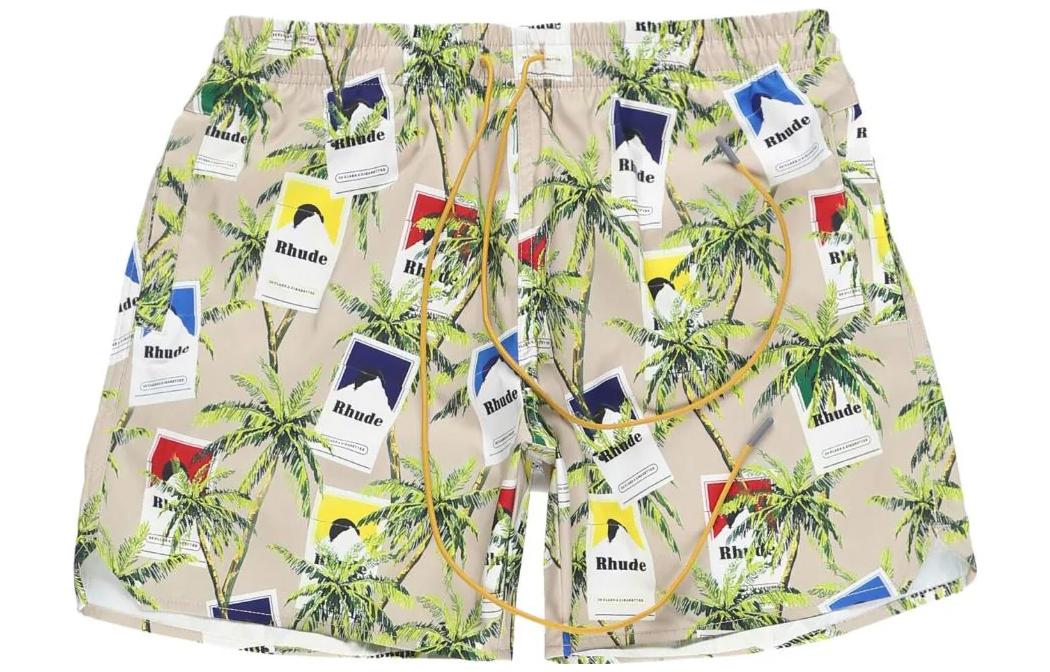 Rhude RHODE Printed Mid-Rise Drawstring Shorts Multicolor  Fashion. RHSS23PA91020326