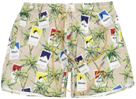 Rhude RHODE Printed Mid-Rise Drawstring Shorts Multicolor Fashion. RHSS23PA91020326 Rhude RHODE Printed Mid-Rise Drawstring Shorts Multicolor Fashion. RHSS23PA91020326