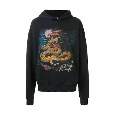 Rhude RHODE Seven Snake Graphic Hoodie Black RHU07MS20038