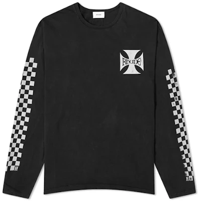 Rhude RHODE SS21 黑色長袖格紋Logo套頭衫 男款 衛衣 RHU08PF20017 Buy Rhude RHODE SS21 黑色長袖格紋Logo套頭衫 男款 衛衣 RHU08PF20017