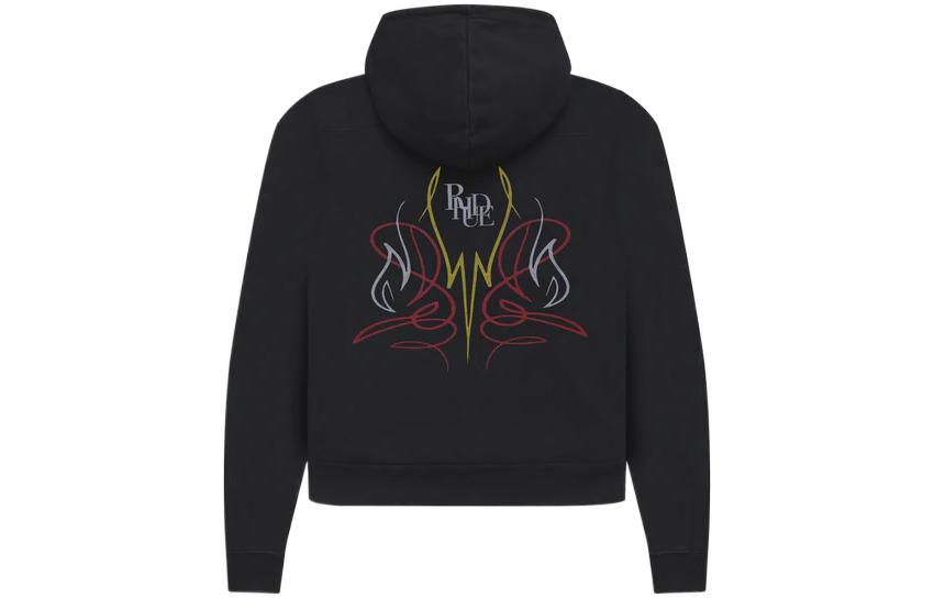 Rhude RHODE SS22 Hot Rod Hoodie Pullover Black Sweatshirt Rhude4227532