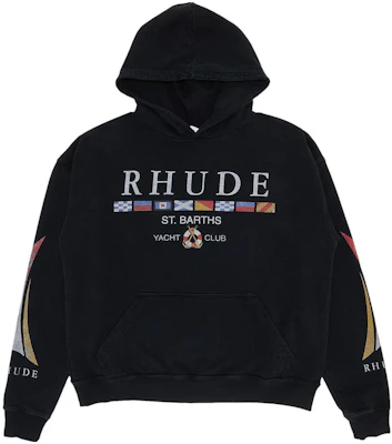 Rhude RHODE SS23 黑色字母圖案連帽長袖上衣 SS23HO25838610 Buy Rhude RHODE SS23 黑色字母圖案連帽長袖上衣 SS23HO25838610