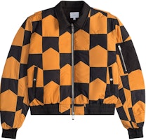 Rhude RHODE Yellow All-Over Print Collared Zip Jacket RHPS24JA02196502-BLO Rhude RHODE Yellow All-Over Print Collared Zip Jacket RHPS24JA02196502-BLO