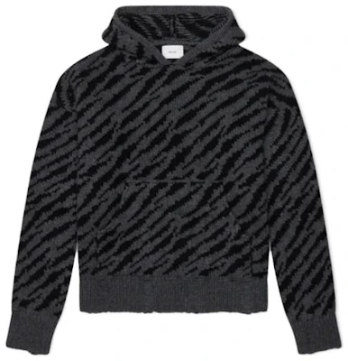 ルード RHODE ゼブラ柄ニットフーディ ブラック 長袖 アニマルプリント RHPF23H008151674BCR Buy ルード RHODE ゼブラ柄ニットフーディ ブラック 長袖 アニマルプリント RHPF23H008151674BCR