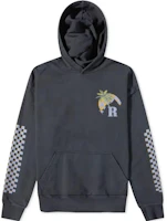 Rhude RHUE Letter Print Pullover Hoodie Black Loose Fit Long Sleeve RHPS23HO018266100610 Rhude RHUE Letter Print Pullover Hoodie Black Loose Fit Long Sleeve RHPS23HO018266100610