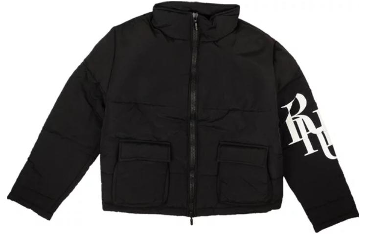 Rhude RHUE Logo Print Zip-Up Track Jacket Black PS22JA07155372