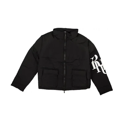 Rhude RHUE Logo Print Zip-Up Track Jacket Black PS22JA07155372