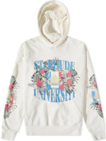 Rhude RHUE Loose Fit Letter Print Hoodie White - Long Sleeve RHPS23HO058266110611 Rhude RHUE Loose Fit Letter Print Hoodie White - Long Sleeve RHPS23HO058266110611