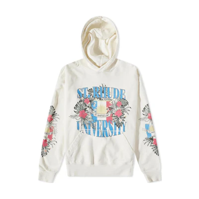 Rhude RHUE Loose Fit Letter Print Hoodie White - Long Sleeve RHPS23HO058266110611