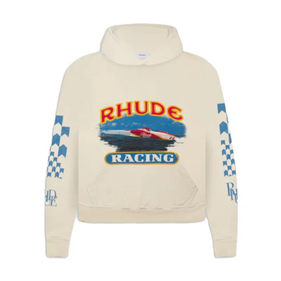 Rhude RHUE Oversized Graphic Print Hoodie White Long Sleeve RHSS23HO17838611