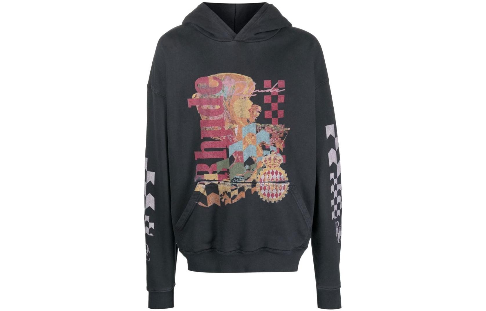 Rhude RHUE Printed Graphic Hoodie Black RHFW22HO050126100610